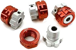 Integy RC Model C28154RED Billet Machined 17mm Wheel Hex (4) +0mm Offset for T-Maxx, 1/10 Revo & Summit
