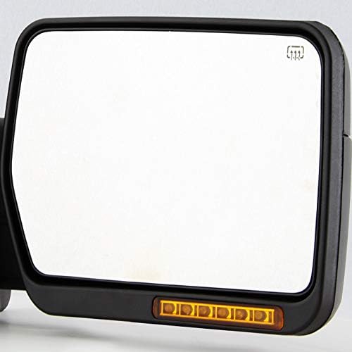 AKKON - For 07-14 Ford F150 Pickup Extending Towing Power Heated w/Amber LED Signal Mirrors Driver Left Side