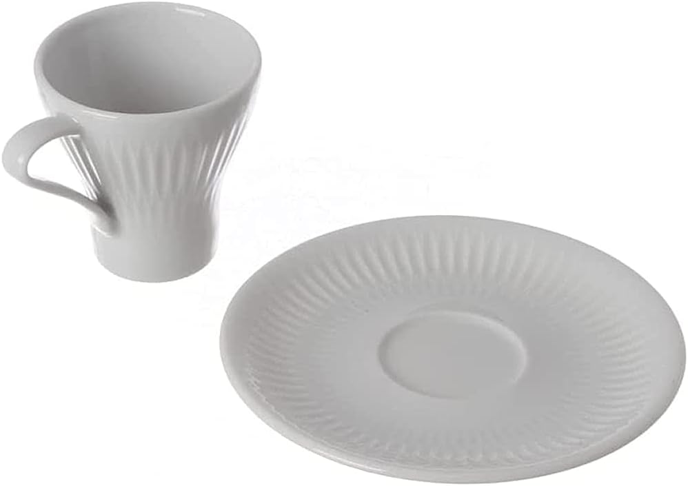 Vista Alegre Porcelain Utopia Set of 4 Espresso Cups and Saucers