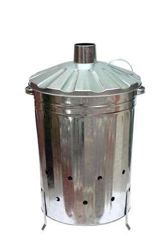Best House | 75L Galvanised Metal Incinerator | Height :