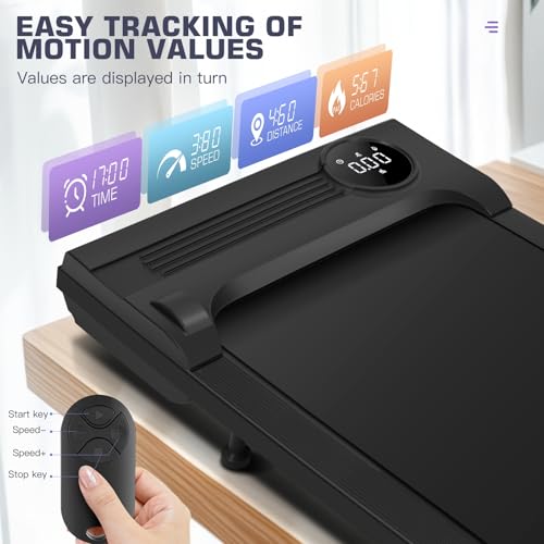 ANCHEER Walking Pad 3.0HP Under Desk Treadmill 300lbs Weight Capacity with Remote Control, Compact Electric Treadmills for Home/Gym/Office with LED Screen, Ultra-Quiet, Installation-Free by ANCHEER - Image 4