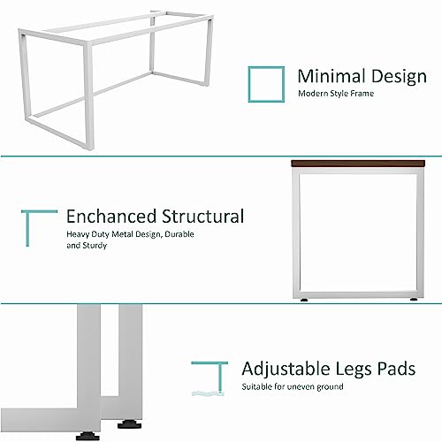 Image of Honey Touch Lizon Metal & Wood Workstation Desk | 1200mm x 600mm Top Size | 122 x 61 x 73 cm (L x W x H) | Modern Computer Table for Home Office & Work from Home | Heavy Duty Study Desk