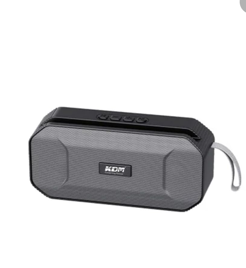 KDM 77 SkyForce Portable Bluetooth Speaker, 10W Power, Mobile Holder, TWS Pairing, FM Radio, Hanging Strap, USB/TF/AUX, Type-C Charging,Grey-image-7
