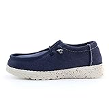 firelli Kids Loafers Boys Girls Canvas Walking Shoes School Shoes(Navy,12)