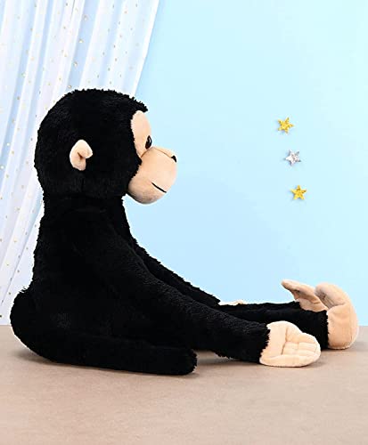 Image of Sui Long Tail Monkey Teddy Bear Stuffed Soft Toy Hanging Long Tail Monkey Large Size Black Color
