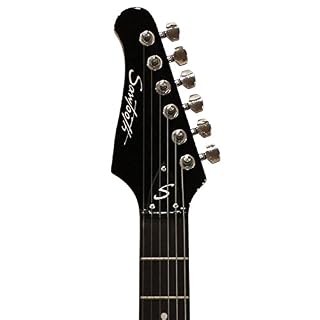 en dents de scie pour gaucher ST Guitare électrique style W/plaque 3 couches – inclus : Accessoires, AMP, Sac de transport et Leçon - Les Beatles, Paul McCartney, John Lennon, RIngo Starr, George Harrison en dents de scie pour gaucher ST Guitare électrique style W/plaque 3 couches – inclus : Accessoires, AMP, Sac de transport et Leçon – Image 3