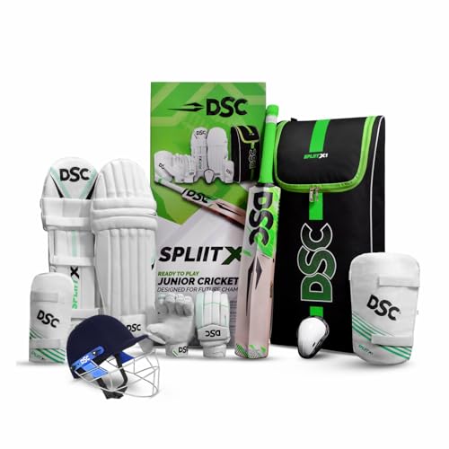 DSC Spliit with Helmet Junior Kashmir Willow Cricket Kit for Juni...