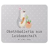 Mr. & Mrs. Panda Mauspad Obsthändlerin Leidenschaft - Geschenk, Laptop, Mousepad, Mausunterlage, Obstplantage, Spruch, Obstverkäuferin, mousematte, Witzig, Lustig