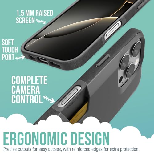 Protège carte iPhone 16 Pro Smartish antichoc étui noir mince