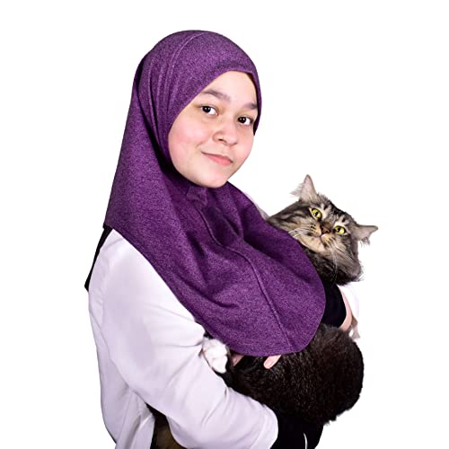 MuLanLegend Nur Denim Hijab | One Piece Instant Slip on Head Scarf | Lightweight Stretchy Soft Comfy Cover for Girls3