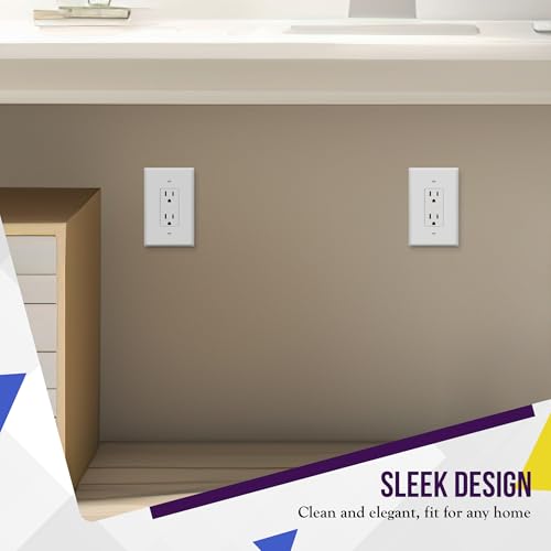 ENERLITES Decorator Light Switch or Receptacle Outlet Wall Plate, Over-Size 1-Gang 5.5" x 3.5", Unbreakable Polycarbonate Thermoplastic, UL Listed, 8831O-W-10PCS, White (10 Pack) by ENERLITES - Image 4