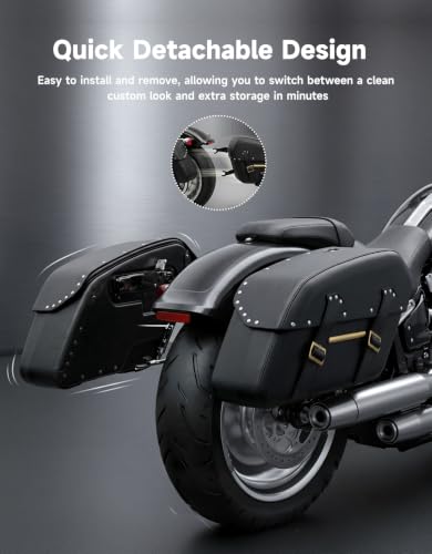 C.C. RIDER Leather Detachable Saddlebags
