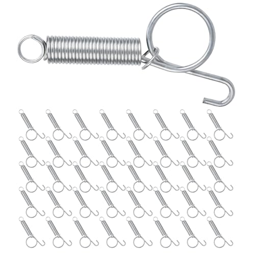 Image of 40 Pack Multi-Functional Metal Finger Spring Latch Hook for Rabbit Cage Door Dog Crate Lock Cat Door Latch for Fixing Small Animal, Rabbit, Dog, Parrot, Guinea Pig,Squirrel