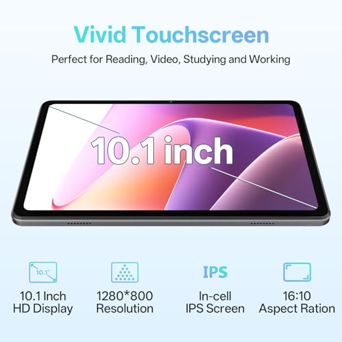 Image of Android 16 Tablet 10.1 Inch, 2-in-1 with Keyboard & Mouse, Octa-Core 20GB RAM 128GB ROM, Widevine L1 GMS Certified, 6600mAh, WiFi, Stylus & Case Included