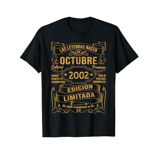 Regalo Hombre 22 Años Las Leyendas Nacen En Octubre 2002 Camiseta