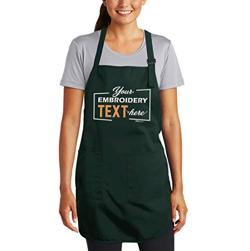 Teeamore Personalized Embroidered Aprons For Women Men Add Your Text Chef Kitchen Grill Custom Apron #TOP16