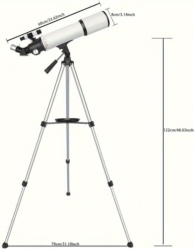 Telescopio Astronómico Refractor 80mm Apertura 600mm miniatura 7