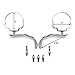 SMT-MOTO Skull Flame Chrome Motorcycle Side Mirrors, Adjustable, Compatible With Dyna Softail Sportster Bobber Chopper