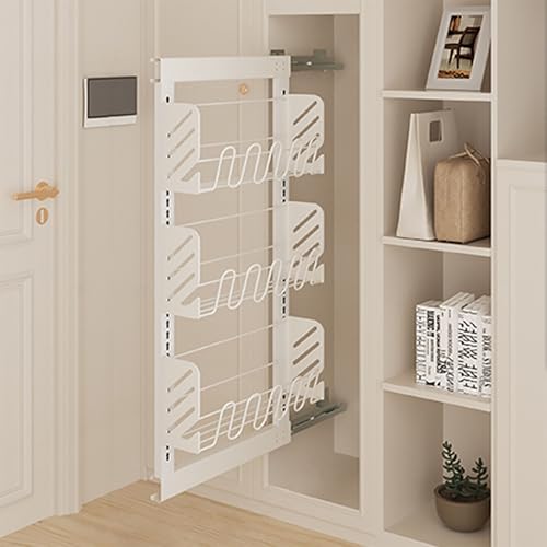 Meuble à chaussures étroit et discret coulissant pour placard et entrée