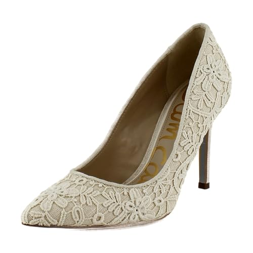 Image of Sam Edelman Women's Hazel Pump Ivory /Natural Lace 7.5 Medium