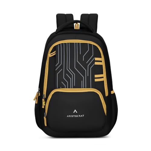 Image of Aristocrat Circuit Casual Backpack 40L | 3 Compartments with Quick-Access Front Pocket | Padded Shoulder Straps & Side Bottle Holders | Office & Travel Backpack for Men & Women