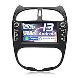 AWESAFE Autoradio Android 13 pour Peugeot 206/206cc (2002 2010), Écran Tactile 7 Pouces 2Go+32Go, CarPlay & Android Auto, GPS WiFi Bluetooth FM, Commandes au Volant, MirrorLink, Aide au Stationnement