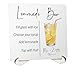 SkipTiger Wedding Lemonade Bar Wooden Desk Decor Sign 5x5 Inch, Lemon Drink Wedding Bar Signs Plaque With Wooden Stand for Reception Ceremony Baby Bridal Shower Desk Table Shelf Decoration