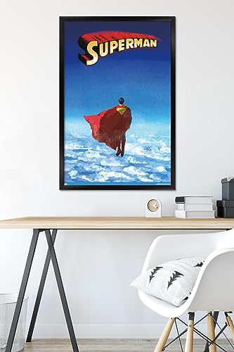 Poster Superman DC Comics grand format avec cadre noir mural - 6