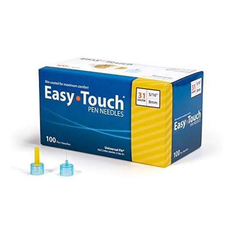 Easy Touch Insulin Pen Needles, 31G, 5/16-Inch/8mm, Box of 100 Cover