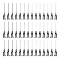 QUARKZMAN Industrielle Stumpfe Spitzen Kanülen 16G 1 Zoll Länge mit Luer Lock Schraubanschluss, Dosierkanüle für Flüssigklebepistole, 60 Stück (Grau)