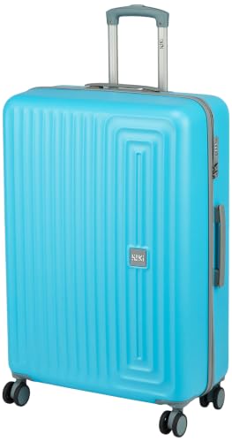 Image of Wiki Ripple 8 Wheel Hardside Polycarbonate Trolley by Wildcraft,Large,Teal