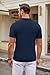 COOFANDY Men's Short Sleeve Polo Shirt Casual Knit Button Down Golf Shirt Navy Blue