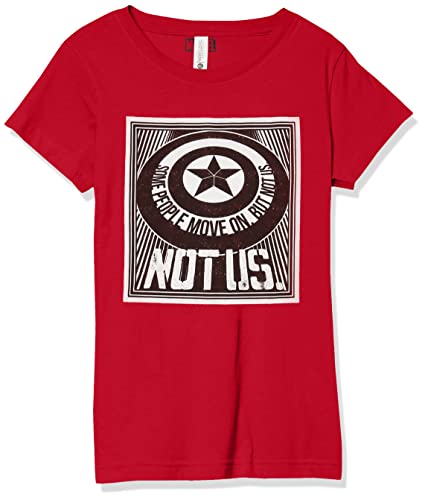 T-shirt Marvel fille rouge résistant avec motif graphique original Not Us