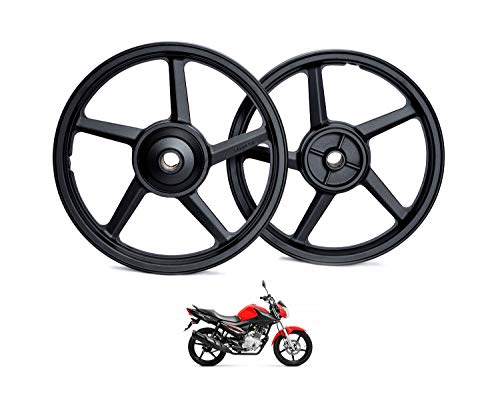 Par Roda De Liga Leve Yamaha Ybr/factor 125 ou 150 Freio A Tambor 5 palitos