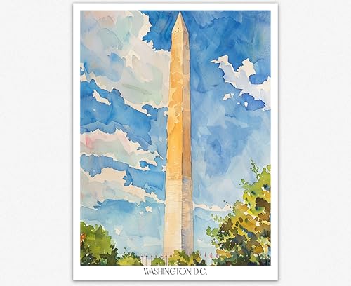 Œuvre d'art murale américaine Washington DC, impression artistique premium en 30x40 cm