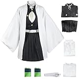 panmo DEMOM Cosplay Anime Slayer Costume for Women Girls Halloween Christmas (White, XXL)