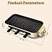 Pukomc Electric Indoor Grill,2 in 1 Indoor Grills for Kitchen with Grill Net & Non-Stick Cooking Removable Plate, Temperature Control, Dishwasher Safe, 1500W Smokeless barbecue