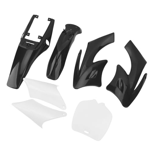 Kit de Couverture de Corps de Carénage en Plastique pour Apollo Dirt Bike Remplacement de Garde-boue Antichoc avec 7 Pièces, Conçu pour le Renouvellement et la (BLACK)