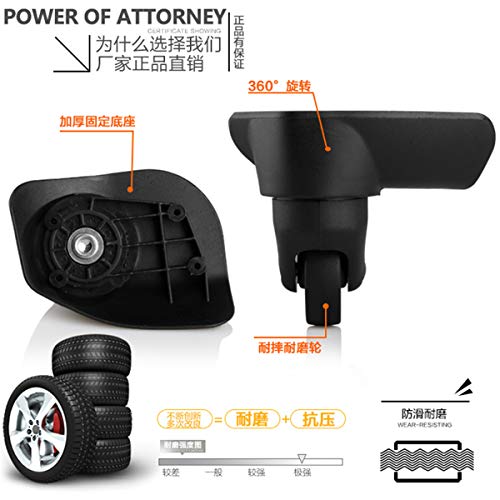 Trunk Wheels,Luggage Wheels Replacement, 360 Degree Swivel Luggage Mute Wheel Suitcase Replacement Repair Wheels Parts Spinner (W021#)3