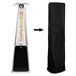 Breathable Garden Patio Heater Cover Waterproof Dust Covers Protector Outdoor (Black)