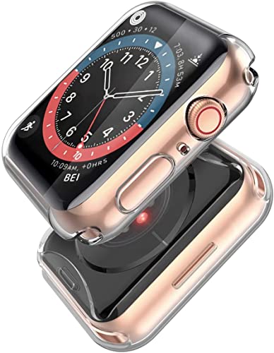 �y2���Z�b�g�zSmilelane �Ή�Apple Watch Series 9 / Series 8 / Series 7 45mm �p �P�[�X, �Ή��A�b�v���E�H�b�`�V���[�Y 9/8/7 45mm TPU �p�ی�J�o�[(2 �N���A)