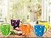 Bruntmor 16 Oz Polka Dot Coffee Mug Set of 6, Large 16 Ounce Ceramic Mugcup Set In Multi Color Dot Design, Best For A Gift
