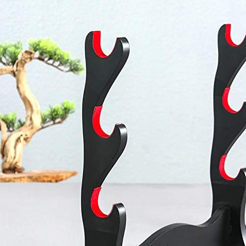 Z-fiber Sword Holder Japanese Velvet Padded Katana Stand Samurai Display Rack Support All Sword,2 Tier