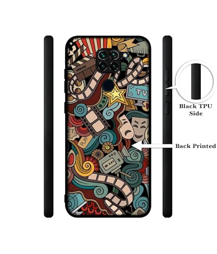 Image of Movies Design Premium 2D Printed Metal Back Case Cover for Mi Redmi Note 9 4G