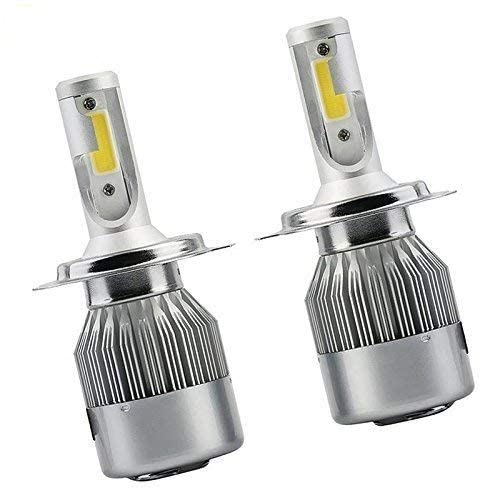 CSC6H42 C6 H4 LED Headlight Bulb White Light Conversion Kit with 3 Pin Male Connector for Motorcycles and Cars (White 36W, 2 Pcs)