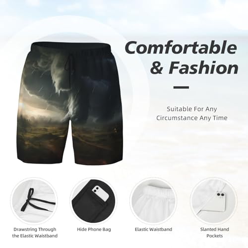 Bañador de doble capa para hombre adecuado para surf con secado rápido de tornado 4