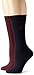 Timberland Women's Cable Knit Crew Socks 2-Pack, Assorted Navy/Burgundy, One Size