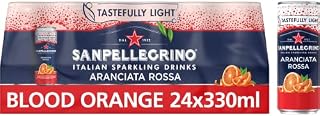 San Pellegrino Italian Tastefully Light Sparkling Blood Orange Canned Soft Drink 24 x 330ml | 69k Cals per Can