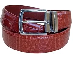 Light Brown-croc Belly-pin Buckle