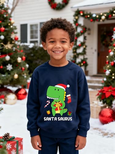Image of EULLA Toddler Girls Christmas Sweatshirt Long Sleeve Snowman Deer Santa Claus Xmas Holiday Shirts for Kids Sweater 2-7 Years